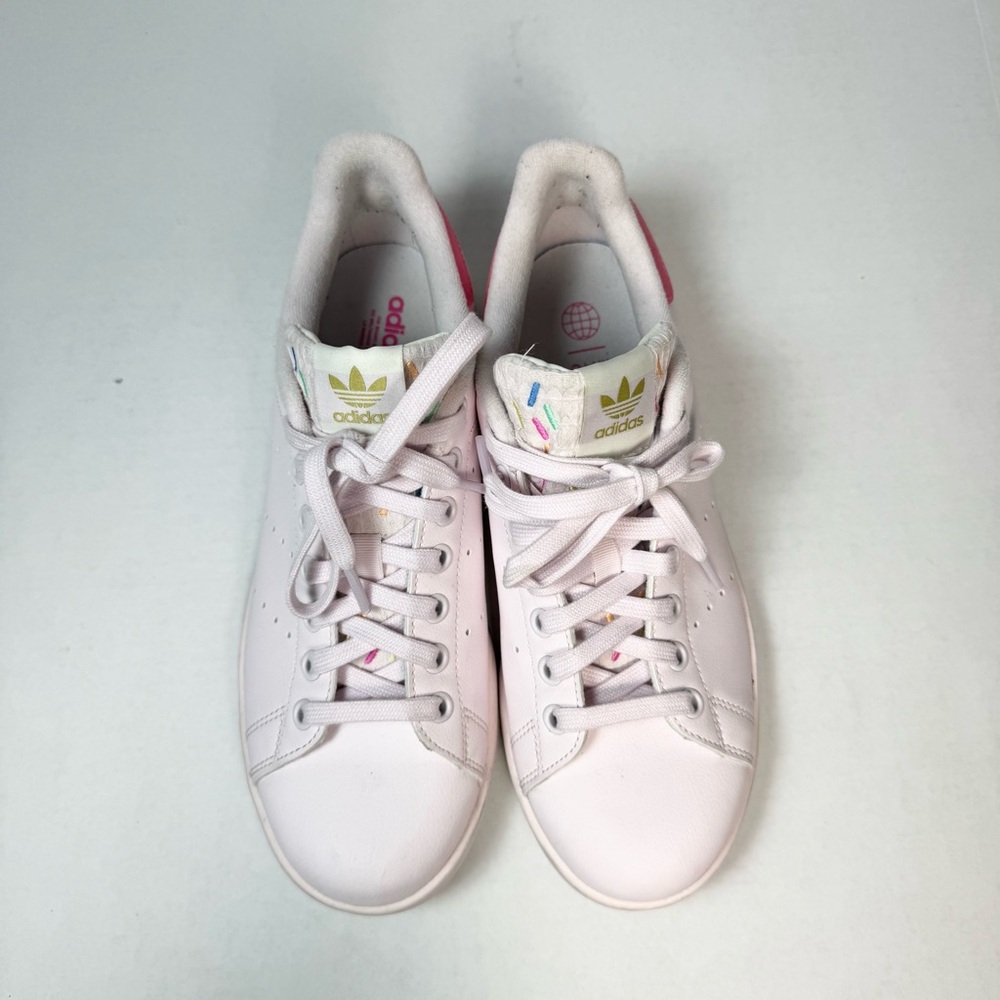 RARE Adidas Stan Smith Special Edition Trainer Sneakers Pink Sz 8 - Picture 6 of 12